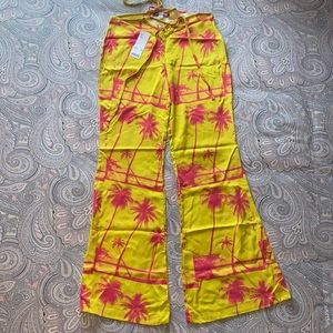 Urban Outfitters sunny cutout pants, yellow & pink, size 4